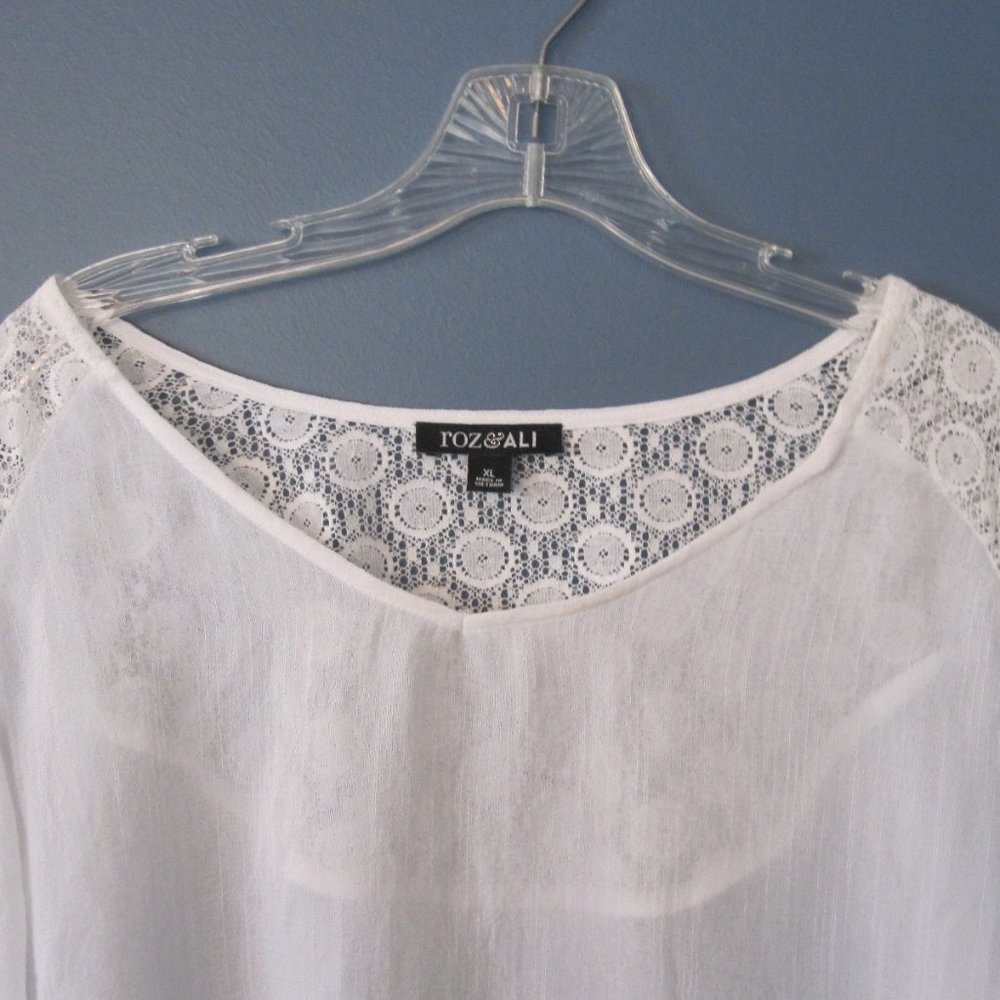 Beautiful gauze blouse. Embroidered sleeves